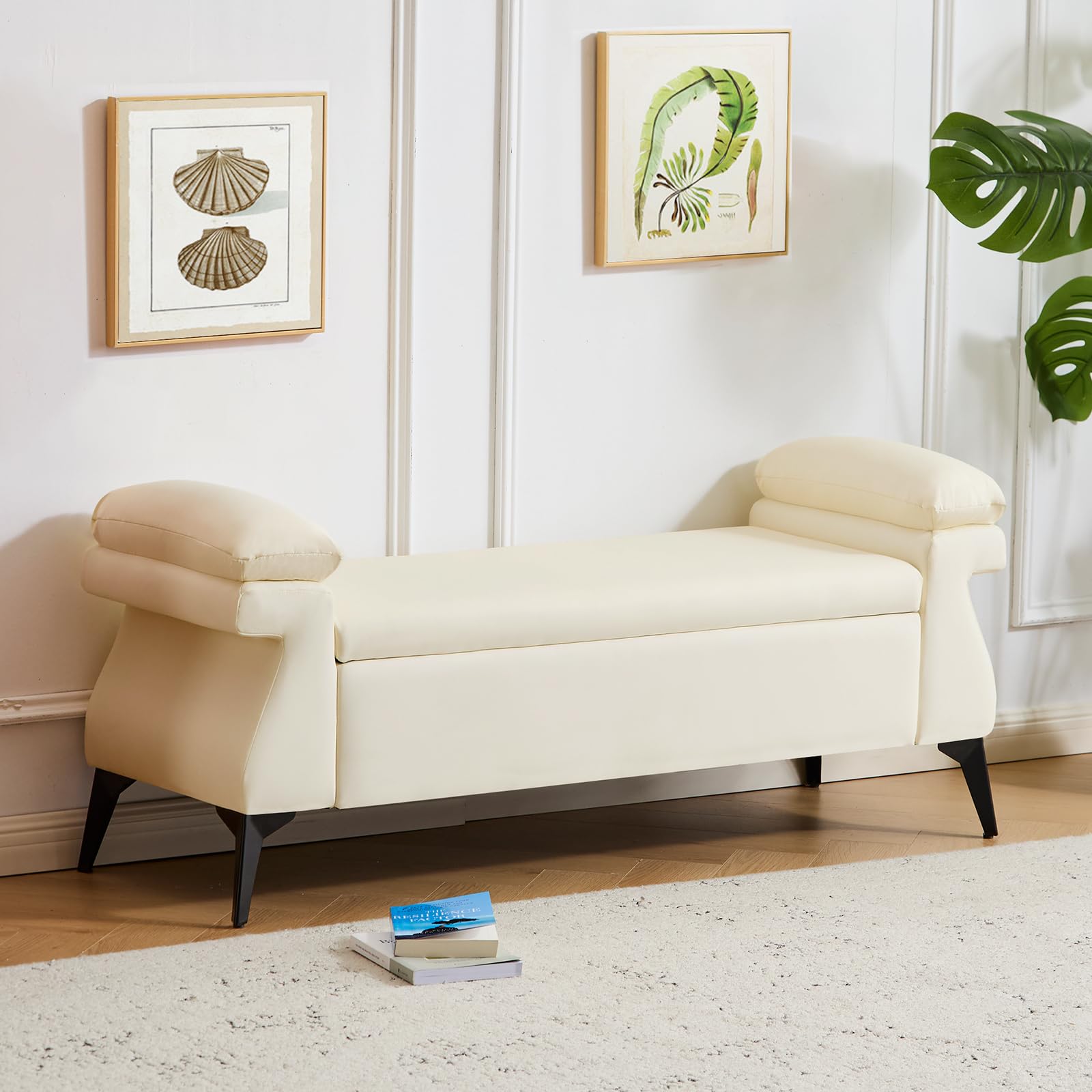 Banc en cuir de 51 pouces avec - Bedroom Furniture avis et prix