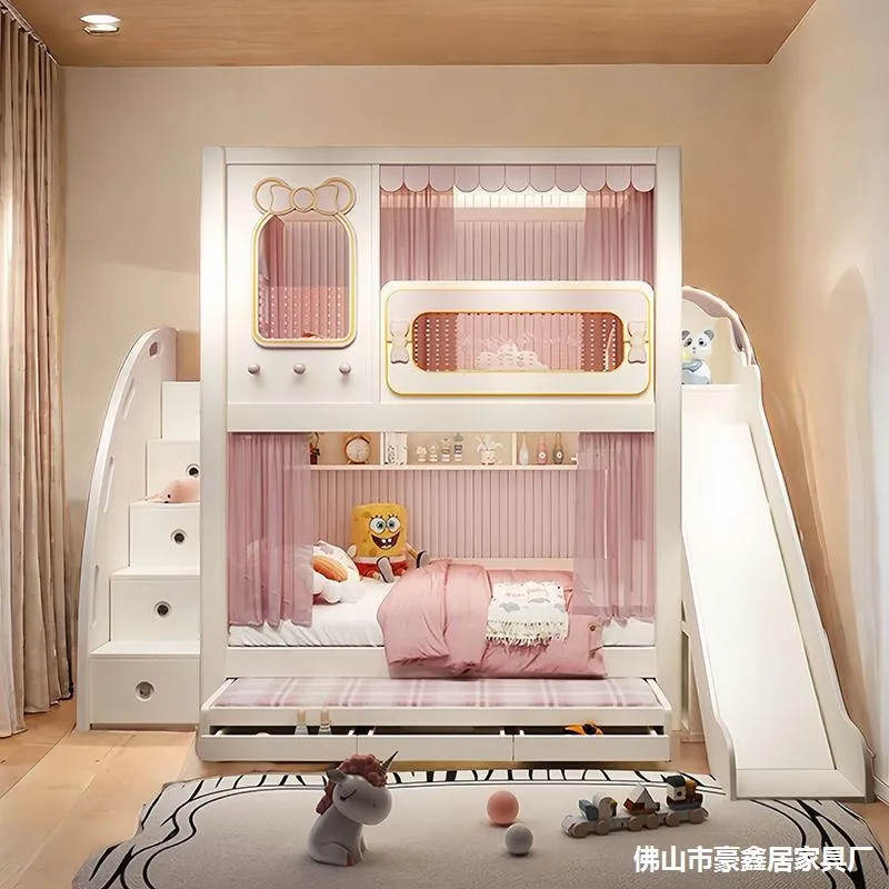 Lit superposé double pour enfa - Bunk Bed With Stairs And Slide avis et prix
