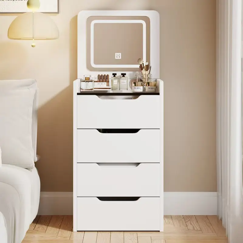 Table de coiffeuse blanche mod - Dressing Table Vanity With Lighted Mirror avis et prix