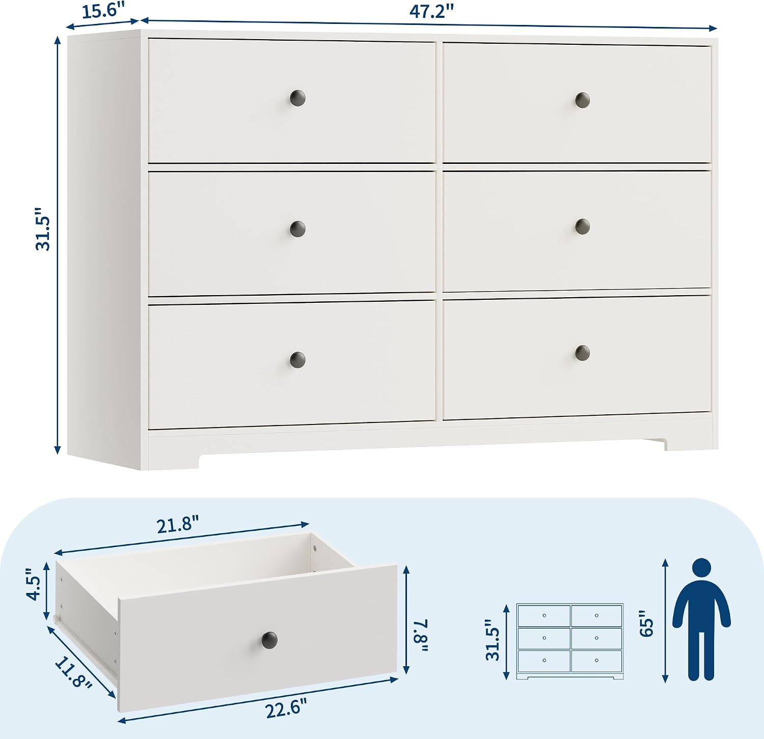 Commode à 6 tiroirs pour chamb - Bedroom Furniture avis et prix