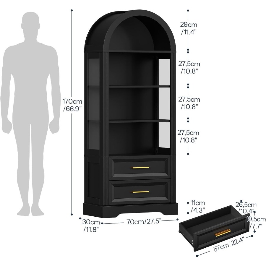 Vitrine, bibliothèque haute à  - Storage avis et prix