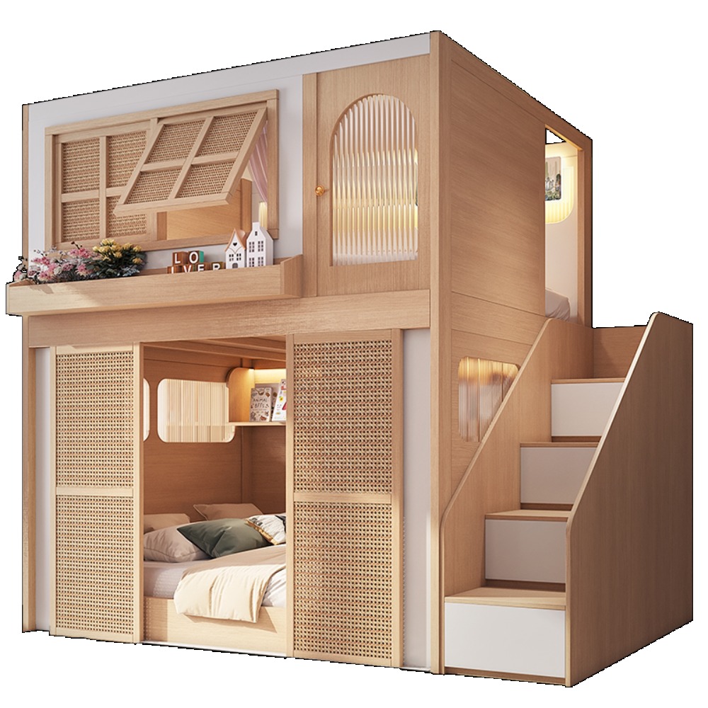 Lit superposé avec zones d'int - Bunk Bed With Stairs And Slide avis et prix