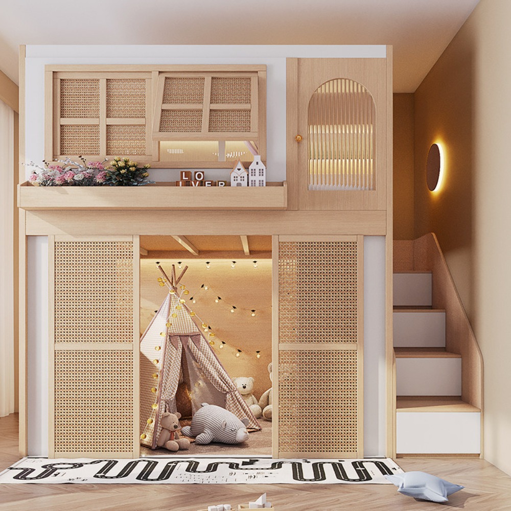 Lit superposé avec zones d'int - Bunk Bed With Stairs And Slide avis et prix